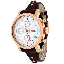 NEW FOSSIL TRIPLE CHRONO 38MM WHITE DIAL MSRP $245