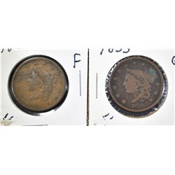 1835 GOOD & 1838 FINE LARGE CENTS