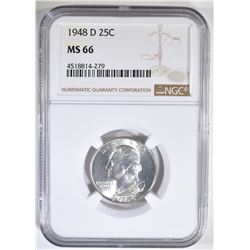 1948-D WASHINGINGTON QUARTER NGC MS-66