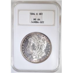 1884-O MORGAN DOLLAR NGC MS-64