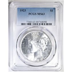 1923 PEACE DOLLAR PCGS MS-63