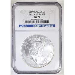 2009 AMER SILVER EAGLE NGC MS-70 EARLY RELEASES