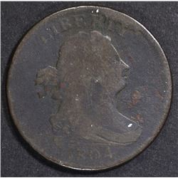 1804 HALF CENT  VG CROSS 4, STEMS