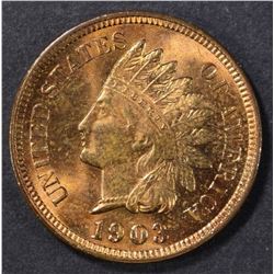 1903 INDIAN HEAD CENT  GEM BU  FULL RED