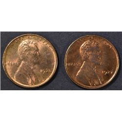 1927 & 28 LINCOLN CENTS  GEM BU