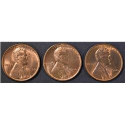 1930-P,D,S LINCOLN CENTS  CH/GEM BU