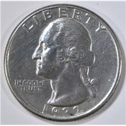 1932-D WASHINGTON QUARTER  BU  OLD CLEANING