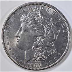 1901 MORGAN DOLLAR  BU  LIGHT OLD CLEANING