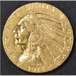 1914-D $5 GOLD INDIAN  NICE BU