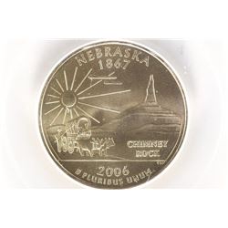 2006-P NEBRASKA QUARTER PCGS MS68 SATIN FINISH