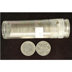 SOLID DATE ROLL OF 40-1942 CANADA 5 CENTS