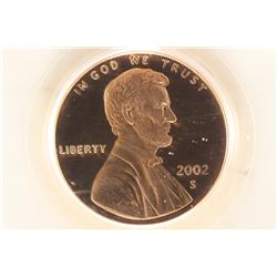 2002-S LINCOLN CENT PCGS PR69 DCAM