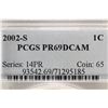 Image 3 : 2002-S LINCOLN CENT PCGS PR69 DCAM
