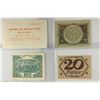 Image 2 : 4 ASSORTED GERMAN NOTGELDS 2-10 & 2-20 HELLERS