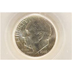 1946 SILVER ROOSEVELT DIME PCGS MS66FB