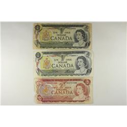 CANADA 2-1973 $1'S AND A 1974- $2