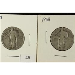 1928 & 1929 STANDING LIBERTY QUARTERS