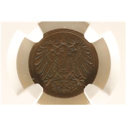 1890-E GERMANY 1 PFENNIG NGC AU53BN