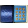 Image 2 : SET OF 12-ZODIAC SIGNS 1 1/2'' BRONZE TOKENS BY