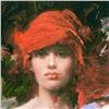 Image 2 : Pino (1939-2010), "Red Turban" Artist Embellished Limited Edition on Canvas, AP