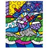 Image 1 : Romero Britto "Wine Country Purple" Hand Signed Limited Edition Giclee on Canvas