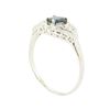 Image 4 : 0.40 ctw Diamond and Sapphire Ring - 14KT White Gold