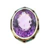 Image 2 : 17.32 ctw Amethyst and Multi-Colored Enamel Ring - 14KT Yellow Gold