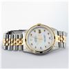 Image 4 : Rolex Mens 2 Tone MOP Sapphire Diamond Channel Set Datejust Wristwatch