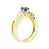 Image 4 : 1.25 ctw Blue Sapphire and Diamond Ring Set - 14KT Yellow Gold
