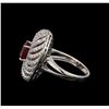 Image 3 : 14KT White Gold 2.47 ctw Ruby and Diamond Ring