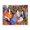 Patricia Govezensky, "Port Cafe Friends" Hand Signed Limited Edition Serigraph w