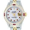 Image 1 : Rolex Ladies 2 Tone MOP Ruby & Diamond Datejust Wristwatch