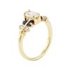 Image 4 : 0.70 ctw Diamond and Sapphire Ring - 14KT Yellow Gold