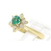 Image 3 : Quality 18k Solid Gold 1.06 ctw Emerald RARE Pear Diamond Halo Cocktail Ring