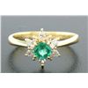 Image 4 : Quality 18k Solid Gold 1.06 ctw Emerald RARE Pear Diamond Halo Cocktail Ring