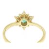Image 6 : Quality 18k Solid Gold 1.06 ctw Emerald RARE Pear Diamond Halo Cocktail Ring
