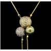 Image 2 : 4.88 ctw Diamond Necklace - 14KT Yellow and White Gold