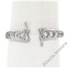 Image 5 : Vintage 14kt White Gold 1.06 ctw Round Diamond Engagement Ring and Nested Weddin