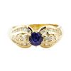 Image 2 : 1.05 ctw Blue Sapphire And Diamond Ring - 14KT Yellow Gold