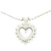 Image 5 : 14k White Gold 0.40 ctw Round Brilliant Diamond Open Heart Pendant 18" Bead Chai