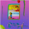 Image 2 : Peter Max, "Sage with Profile" Framed One-Of-A-Kind Acrylic Mixed Media, Hand Si