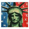 Image 1 : Steve Kaufman (1960-2010), "Liberty Head" Hand Painted Unique Variation Hand Pul