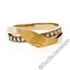 Carrera y Carrera 18kt Yellow Gold 0.16 ctw Diamond and Folded Hands Band Ring