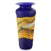 Image 1 : "Small Translucent Strata Urn" Hand-Blown Glass Sculpture, Hand Signed by Gartne