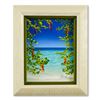Image 1 : Dan Mackin, "Peaking Through" Framed Original Oil Painting on Canvas Hand Signed