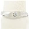 Men's Textured 14K White Gold Bead Set Round Diamond Solitaire Band Ring Sz 9.5