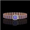 Image 1 : 27.75 ctw Tanzanite & Diamond Bracelet 14K Rose Gold - REF-377X5A
