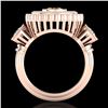 Image 3 : 2.62 ctw Intense Fancy Yellow Diamond Art Deco Ring 18k Rose Gold - REF-290R9K