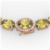 Image 1 : 72 ctw Citrine & VS/SI Diamond Micro Pave Necklace 14k Rose Gold - REF-281W8H