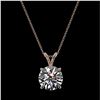 Image 3 : 2 ctw Certified Quality Diamond Solitaire Necklace 10k Rose Gold - REF-449R5K